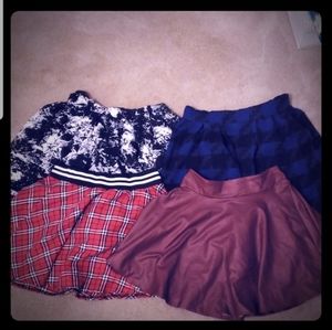 4 skater skirts for $15
